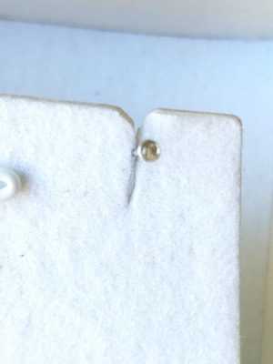 18K Nose Stud with Diamond new, white gold