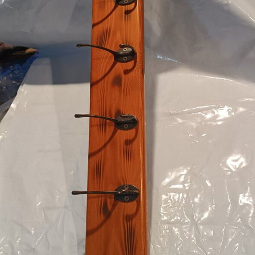 Handmade wooden coat rack 68cm for home entrance and halls