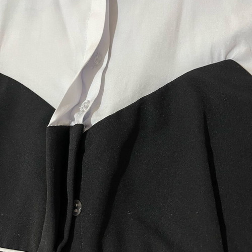 White shirt with black bustier detail like new, size 38