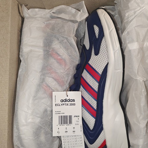 Adidas Eclyptix 2000 athletic shoes new, size 42, white multicolor