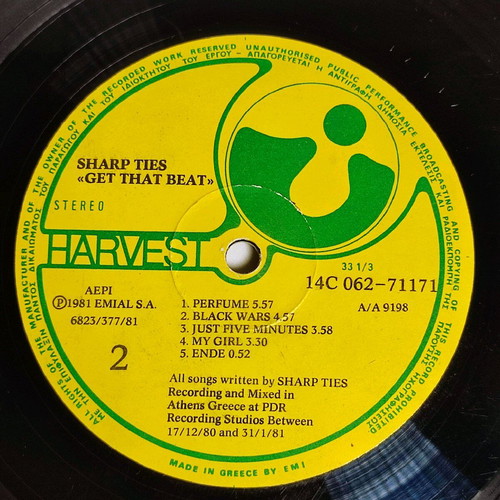 Sharp Ties Get That Beat vinyl used, 1981, rock album