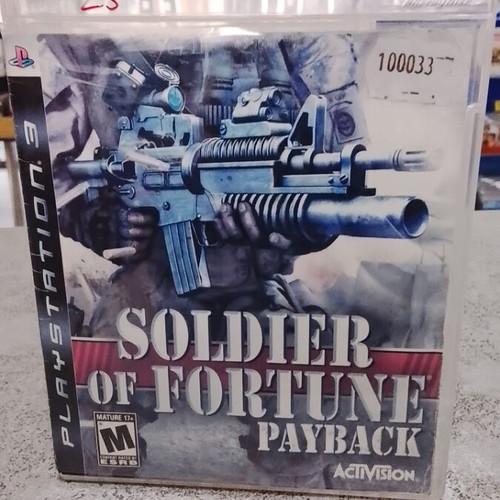 Soldier of Fortune Payback PS3 game used, no manual