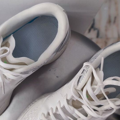 Athletic shoes white with grey-silver, size 39, like new