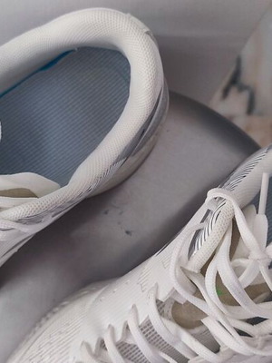 Athletic shoes white with grey-silver, size 39, like new