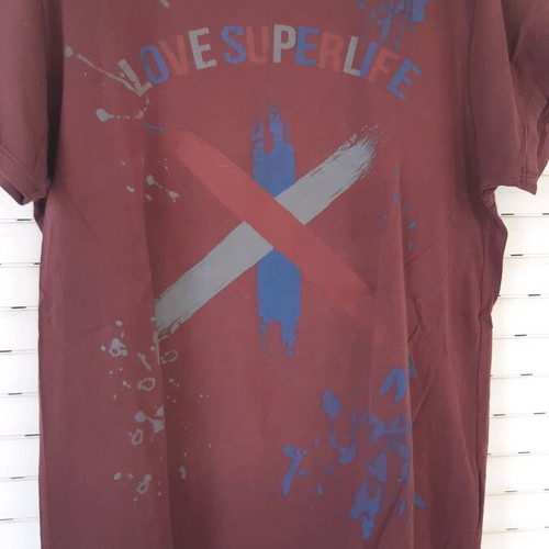 Men's tshirt used XL plum color