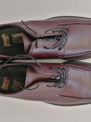 Ανδρικά ιταλικά παπούτσια μπορντό Νο 48 Semper calzature, καινούργια