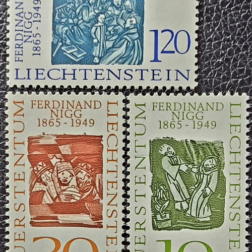 Liechtenstein stamp set 1965, 3 unsealed