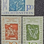 Liechtenstein stamp set 1965, 3 unsealed