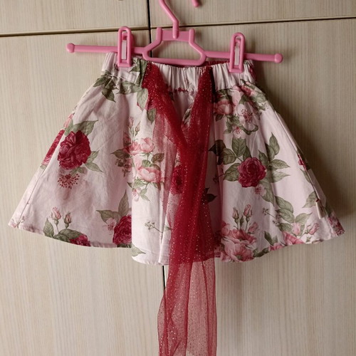 Children's floral skirt MatouFrance size 3 years 98 cm like new