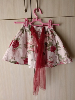 Children's floral skirt MatouFrance size 3 years 98 cm like new