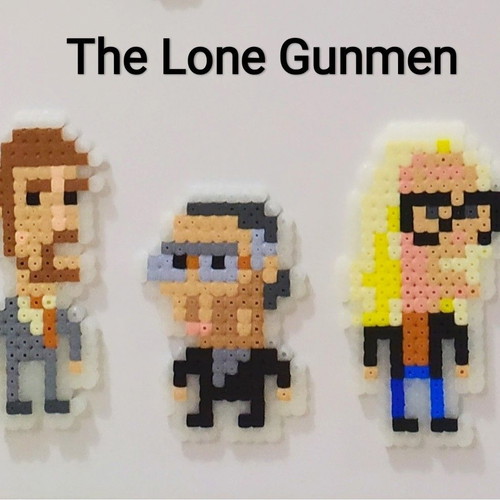 Handmade The X Files The Lone Gunmen keychains set of 3