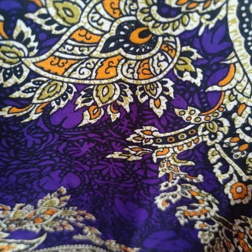 Boho Kaftan Dress new, 100% viscose, free size XL-4XL, purple paisley