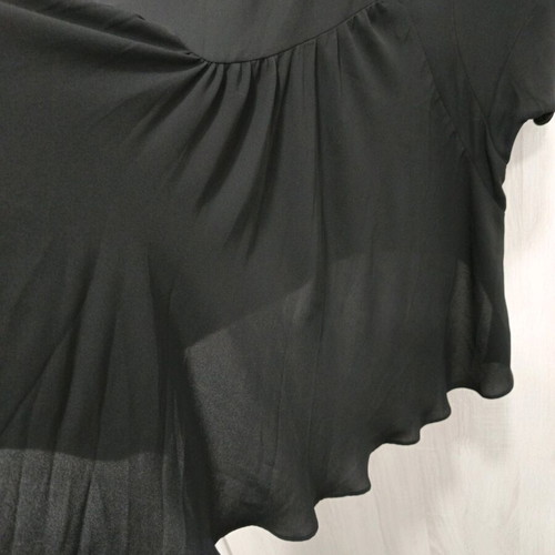 Twins blouse new, black, with wide sleeves and transparent back