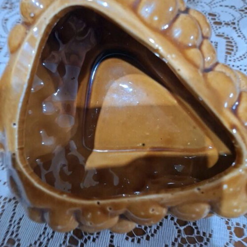 Vintage ceramic fondue pot grape shape like new