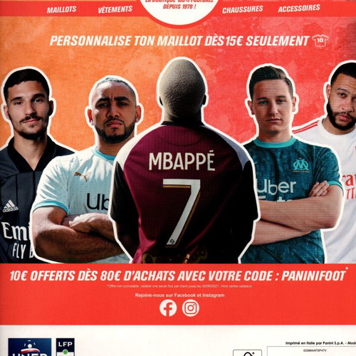Panini Foot Official Sticker 2020/2021 new Ligue 1 album