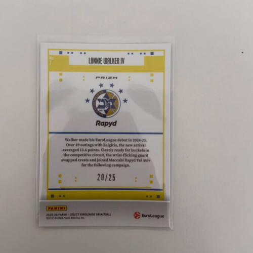 Euroleague Select Lonnie Walker IV Tie-Dye card like new