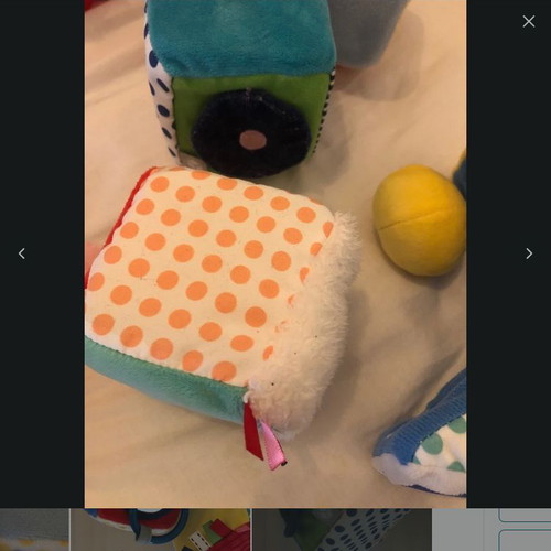 Lilliputiens set of 4 soft cubes used