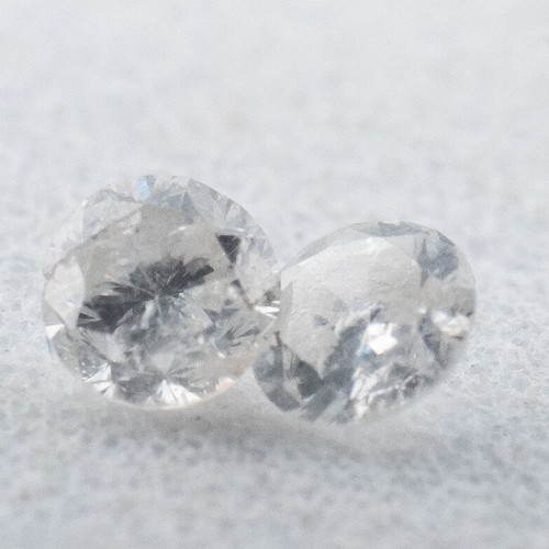 Pair Round Brilliant Diamonds 0.11ct total used