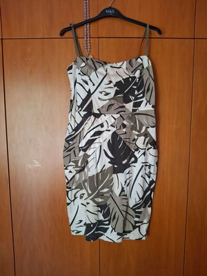 Rinascimento cocktail dress like new, beige multicolor, size M