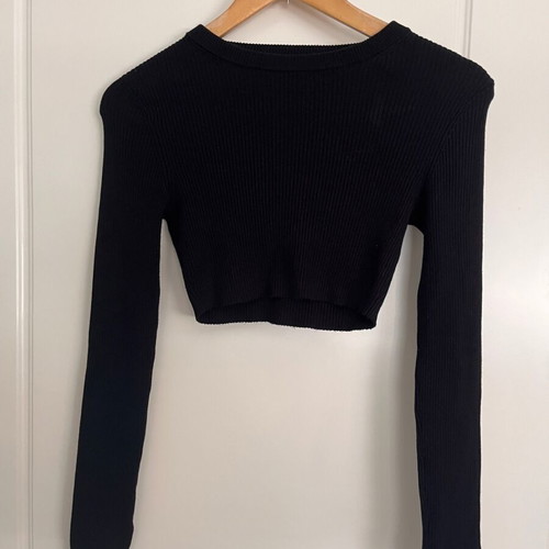 Long-sleeve black top Pull & Bear like new, size S