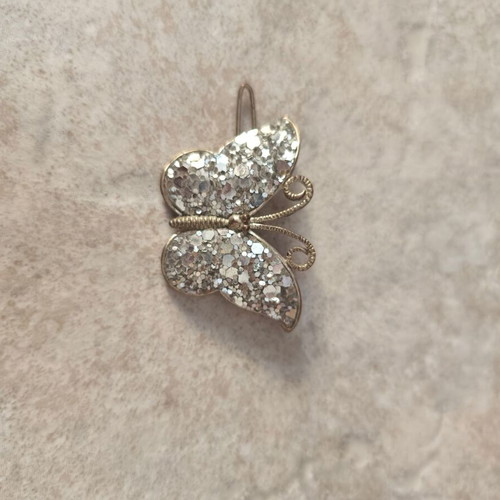 Butterfly hair clip new, silver Accessorize