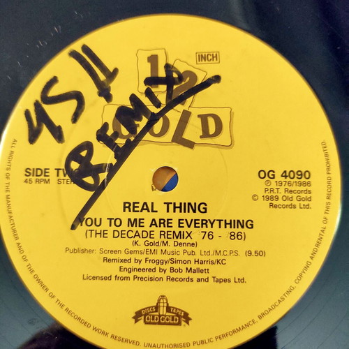 The Real Thing Can You Feel The Force You To Me Are Everything 12'' Vinyl used