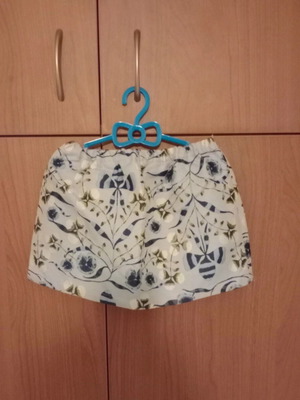H&M skirt for girl, 2-3 years, white and blue