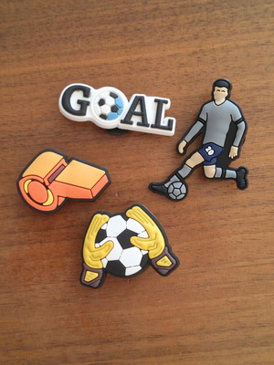 Pins set for Crocs football, new, colorful, pack of four