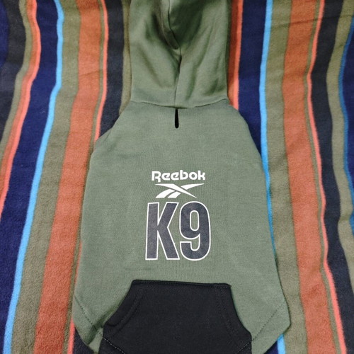 Reebok casual hoodie for dogs S green like new