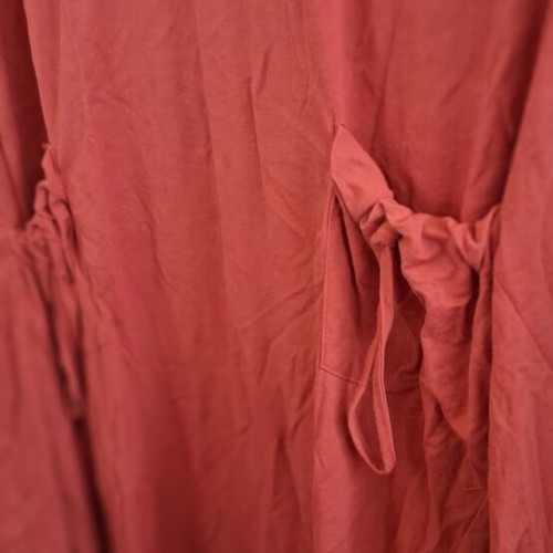 Midi dress coral color with front pockets like new