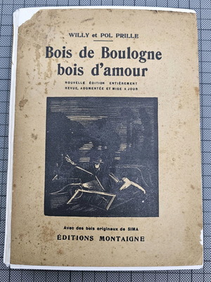 Vintage γαλλικό βιβλίο Bois de Boulogne bois d’amour ανακαινισμένο