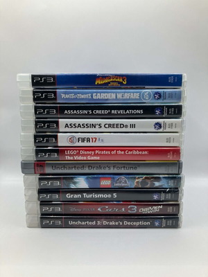 PS3 game cases, manuals and artworks used, pack of 11