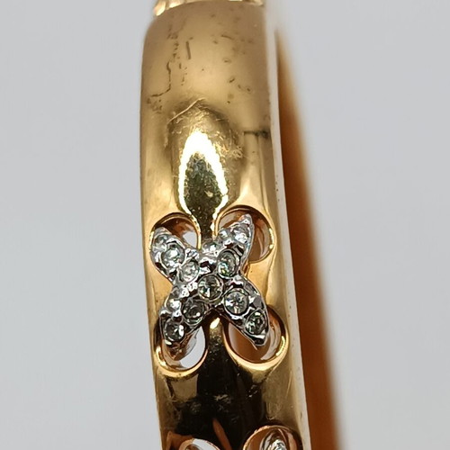 Swarovski vintage gold bracelet with crystals used