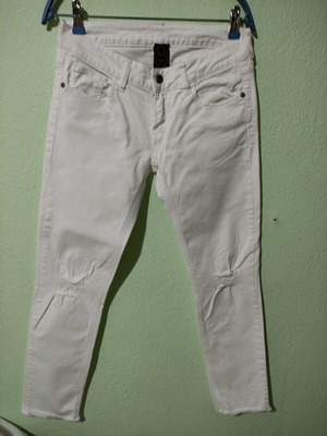 Women's cotton pants like new, white, size S