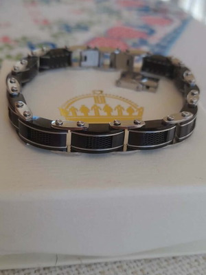 Visetti men's stainless steel bracelet and handcuff, new