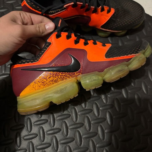 Nike Air VaporMax CS Total Crimson used, size 44, black and orange