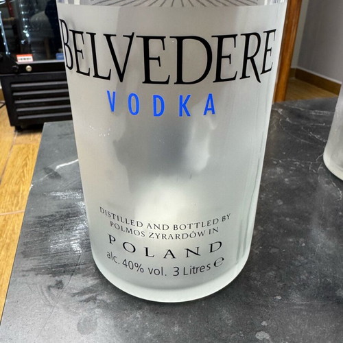 Belvedere 3L empty bottle like new decorative