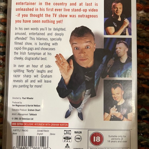 Graham Norton Live Stand Up DVD like new