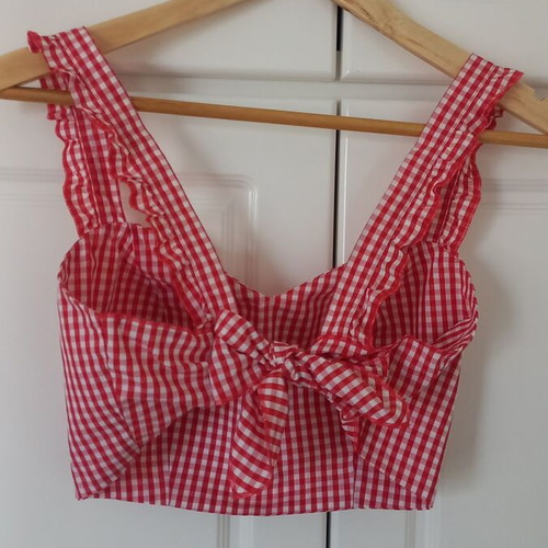 Crop top Tezenis like new, red and white, size M