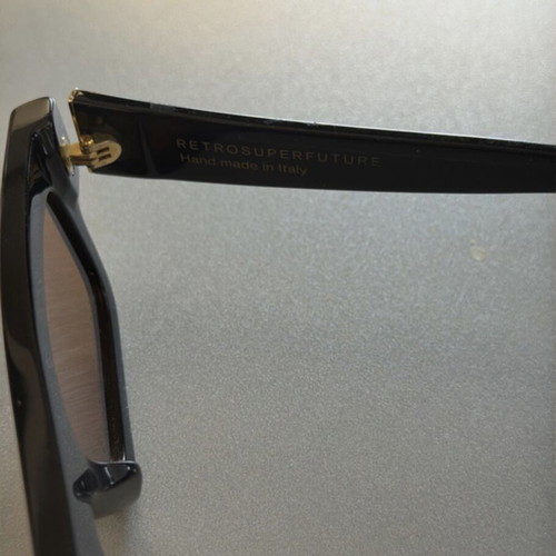 Retrosuperfuture sunglasses like new, black frame and orange lens