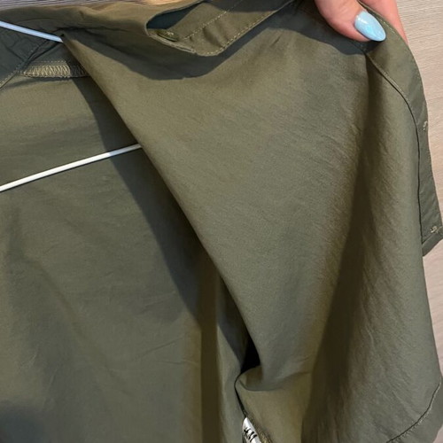 H&M short shirt like new, olive green, size S