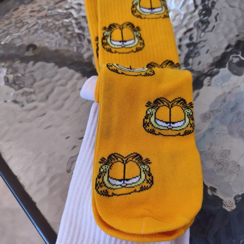Garfield socks, pack of 2, white and yellow