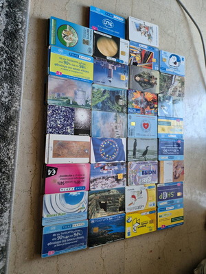 Phone cards used, pack of 670 pieces