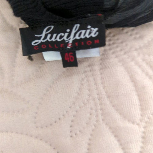 Lucifair silk shirt used, black with white large polka dots, size M