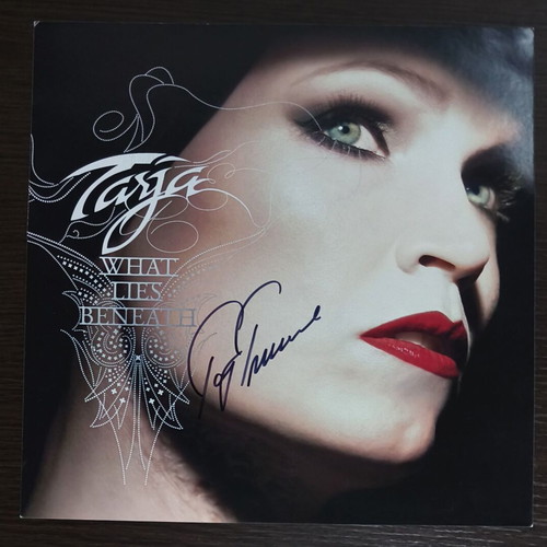 Tarja Turunen What Lies Beneath Autographed Promo Photo LP Size like new