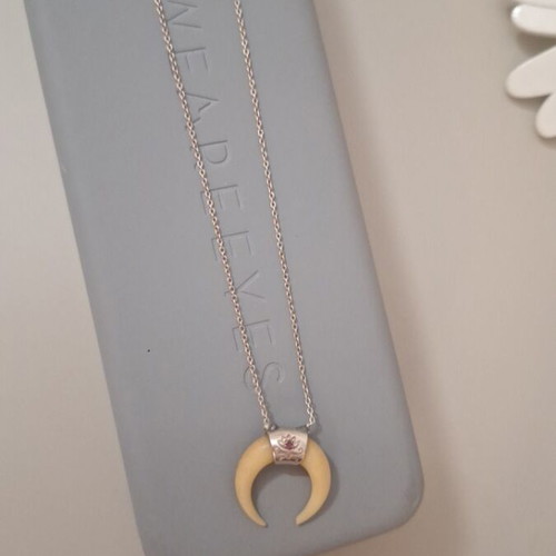 Gold-plated silver necklace used with purple zircon stone