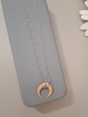 Gold-plated silver necklace used with purple zircon stone