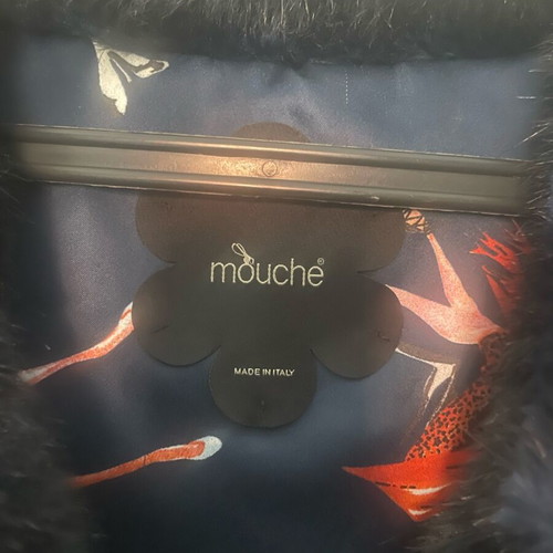 MOUCHE women's faux fur vest size S like new blue