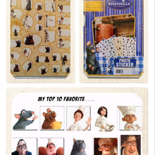 Ratatouille Disney/Pixar 125 photo stickers set new