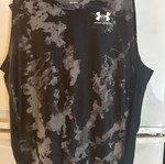Under Armour Iso-Chill HeatGear sleeveless compression shirt like new, black-gray camo, size M